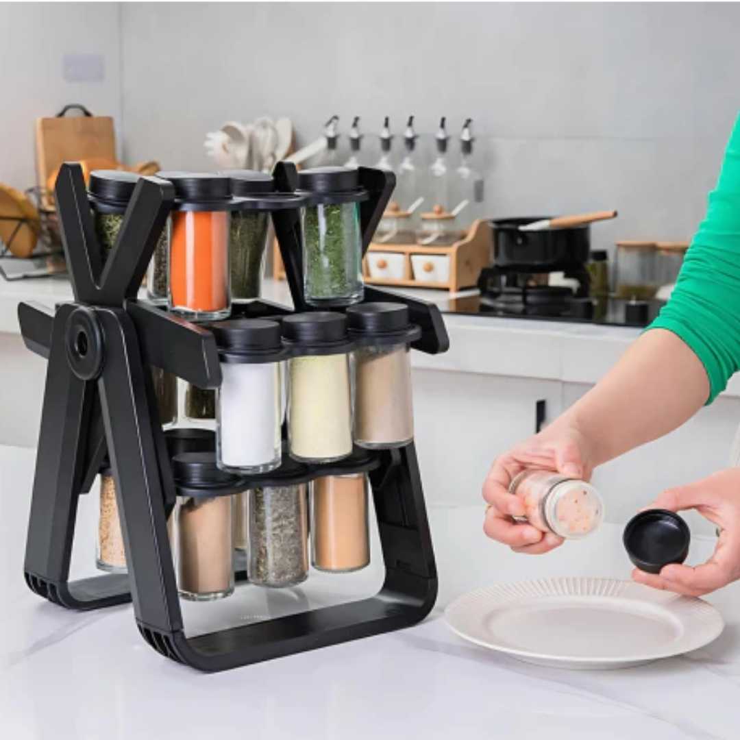 Rotating Condiment Rack | Accessible and Stainless Steel